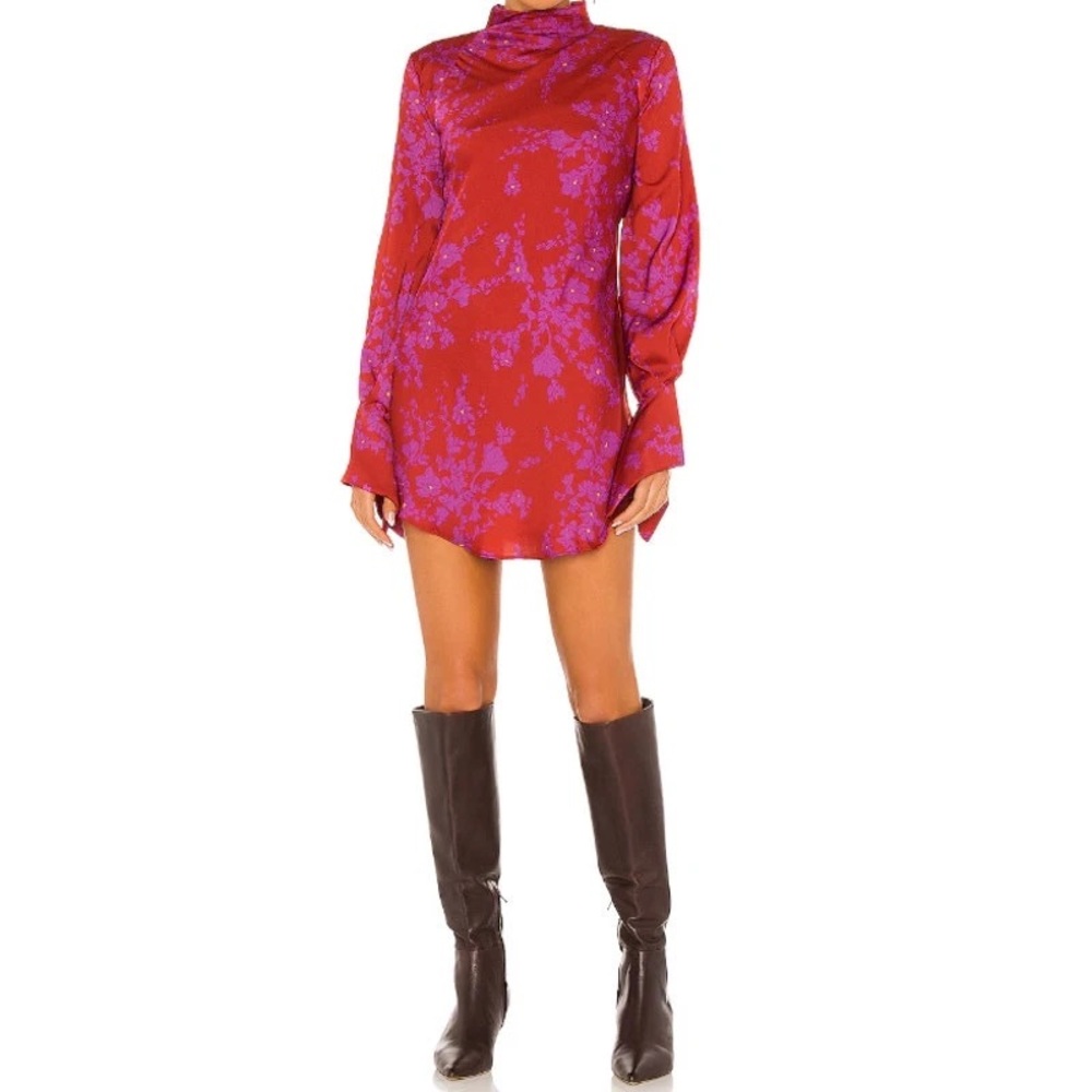 NWOT Free People Aries Floral Print Backless Mini Dress